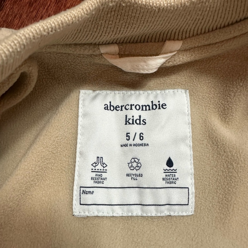 Abercrombie & Fitch Youth Tan Varsity Jacket - Picture 8 of 12